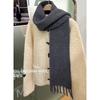 New Winter High End October Siege All Match Solid Color Wool Scarf for Women Thickened Warm Long Scarf
