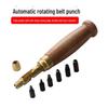 DIY Leather Automatic Punch Gun with Interchangeable Heads - 6-Piece Round Punch Set
