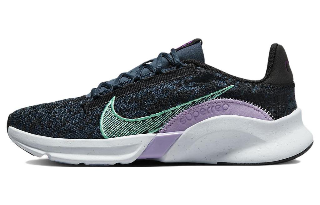 Nike SuperRep Go 3 Flyknit Next Nature 'Armoury Navy Green Glow' Женские DH3393-002