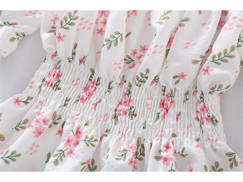 Женская рубашка с цветочным принтом и рюшами - Новый летний стиль Douyin, Приталенная, Милая и Модная