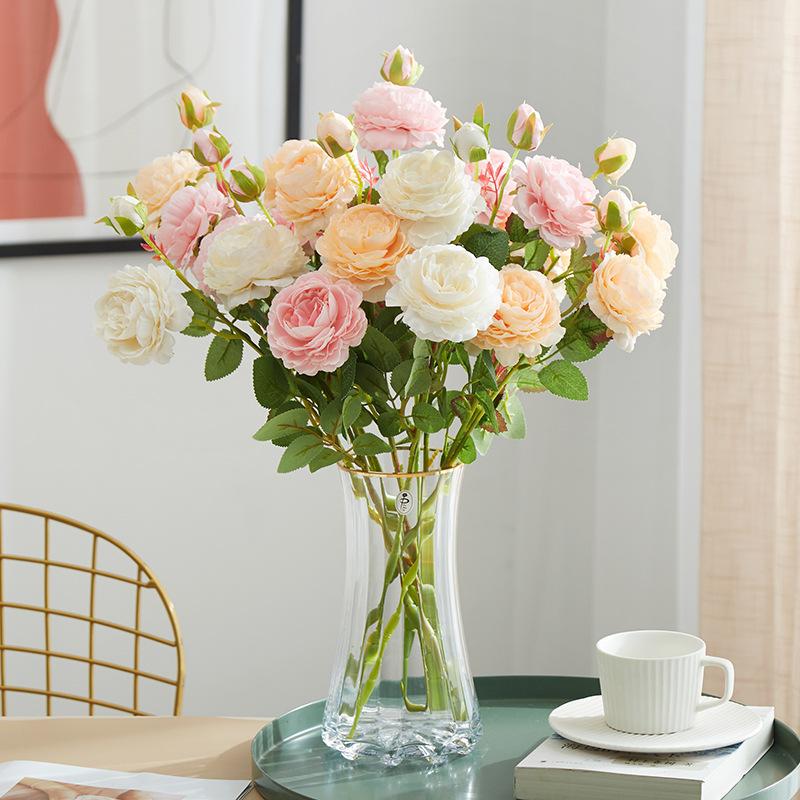 Peony Simulation Flower Silk Flower Wedding Background Wall Flower Arrangement Decoration Table Flower