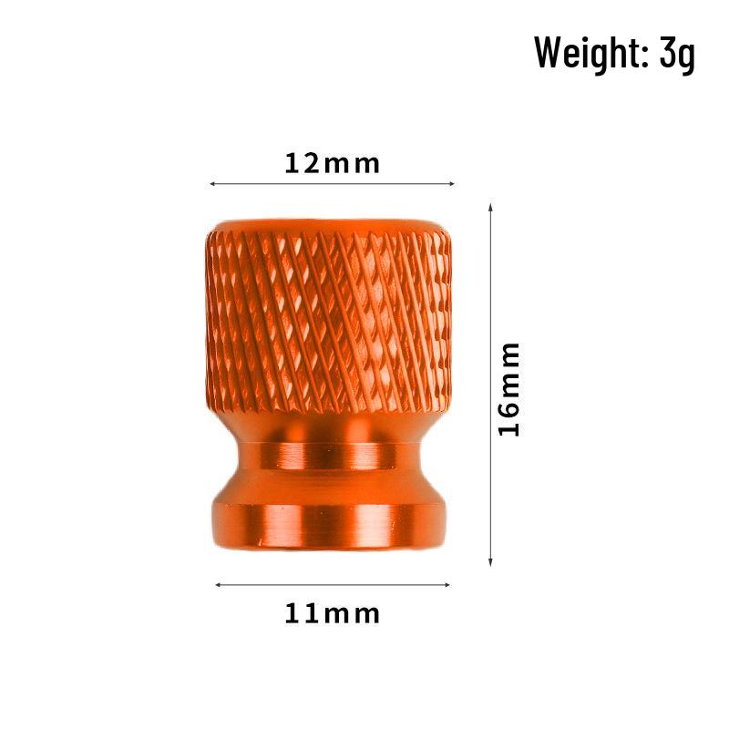 Изысканный алюминиевый накатанный колпачок клапана 12 мм для автомобилей и мотоциклов