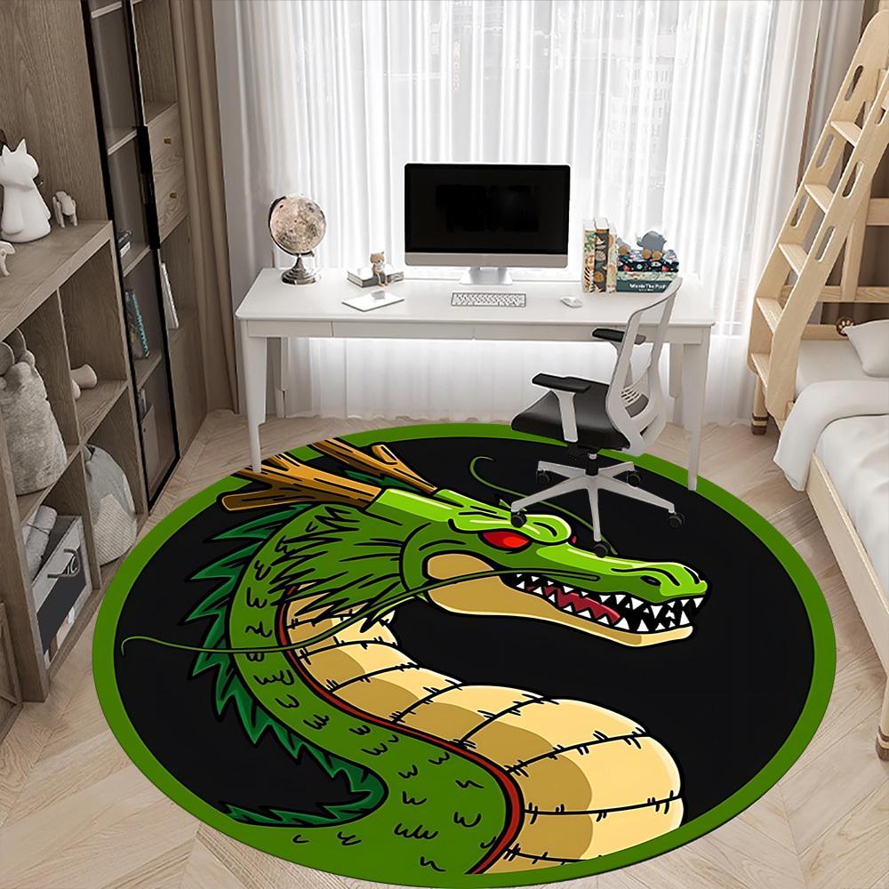 1pc Dragon, Fantasy Art Chair Carpet for Office, Round Non-Slip Durable Large Size Office Carpet, Suitable for Office, Beautiful Decoration