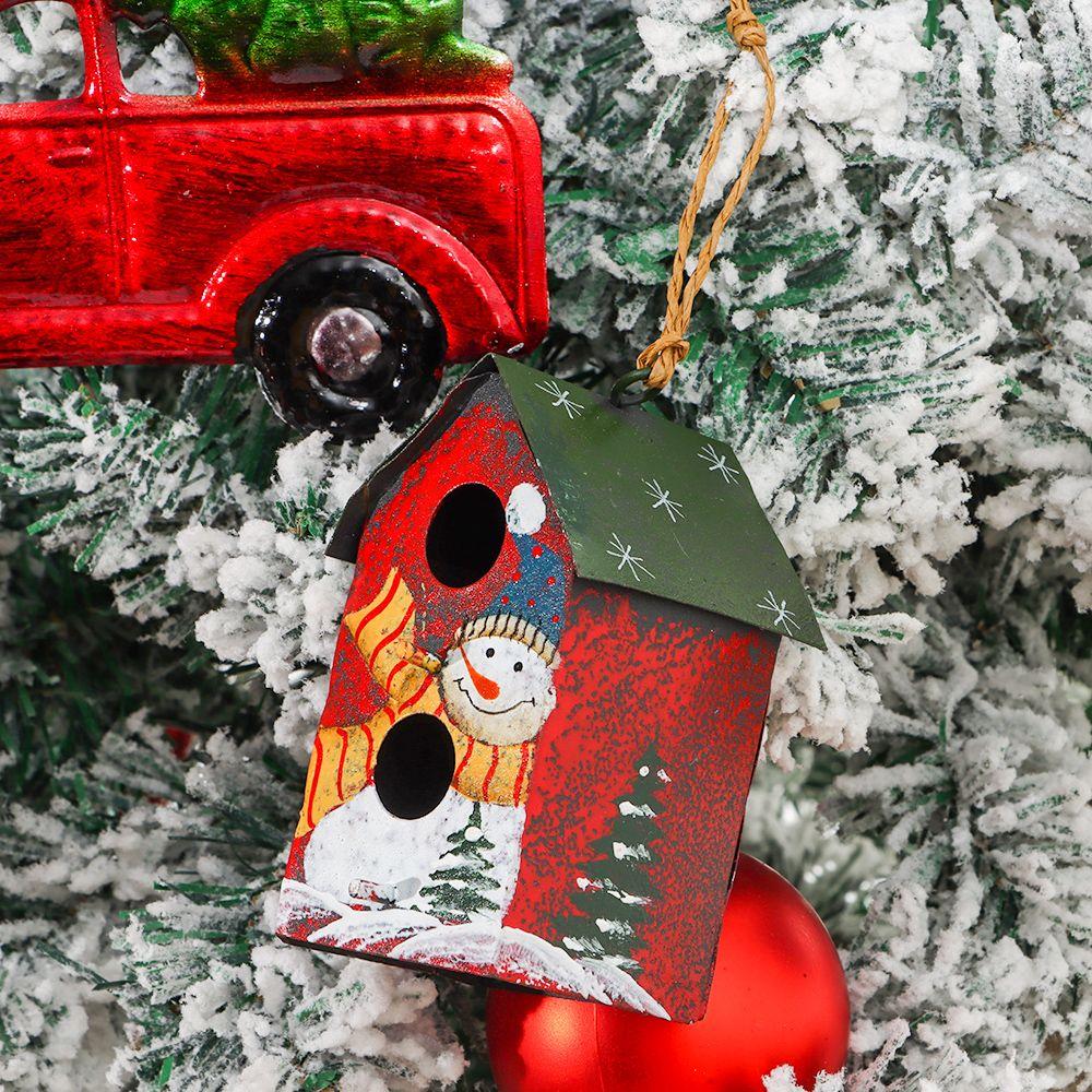 Clause Snowman House Shape Xmas Tree Decorations Christmas Hanging Ornaments Truck Car Pendants