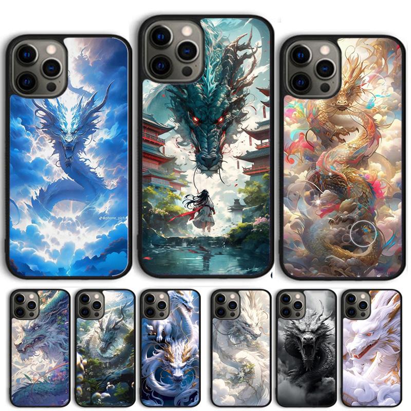 Изысканный Чехол для Телефона с Летающим Китайским Драконом Для iPhone 17 Air 15 16 Чехол 11 13 14 Pro Max 12 Plus Max Fundas