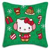 Кавайная Рождественская Наволочка Hello Kitty Мультяшная Декоративная Наволочка для Дивана Домашняя Печать Милая Наволочка