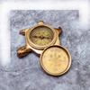 Компас из латуни с гравировкой в виде черепахи – 10,16 см, старинный морской навигационный инструмент
