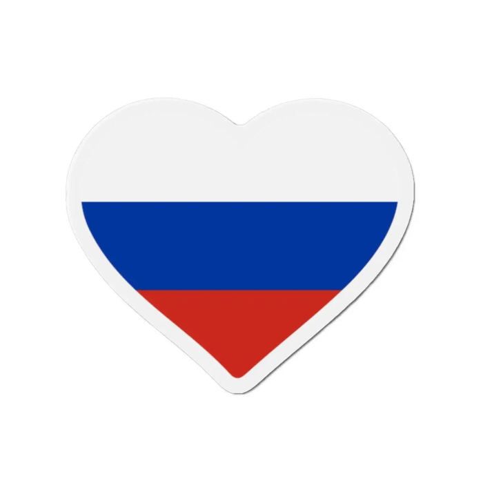 Aimant Coeur Drapeau Russie - Multicolore - 10 Cm - 50 Pièces - Résine Synthétique - Mixte