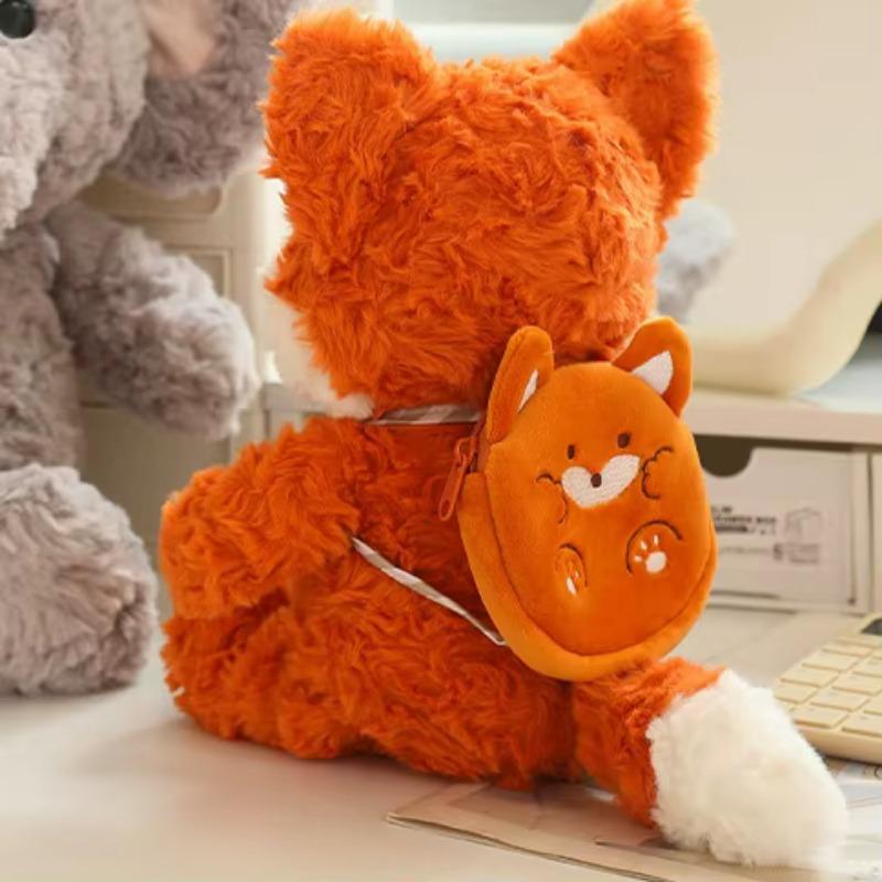 30/45 см милый лисий медведь слон с рюкзаком плюшевая игрушка-сопровождающая мягкие животные мягкая кукла детские игрушки подарок на день рождения