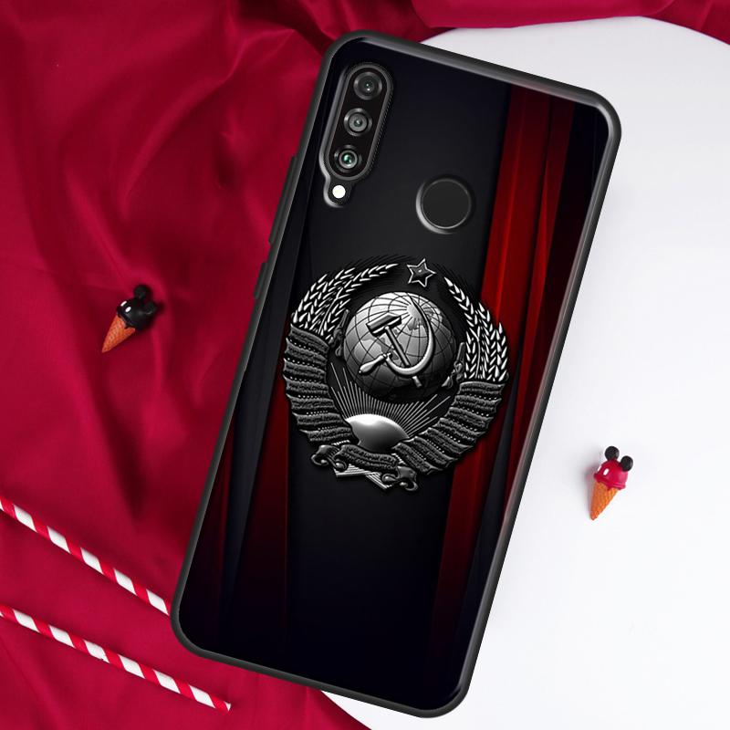 Soviet Union USSR Flag For Huawei Nova Y61 Y70 Y90 Y60 Y72 Y91 12s 12i 11i 7i 8i 9 10 SE P60 Pro P30 P40 Lite Case