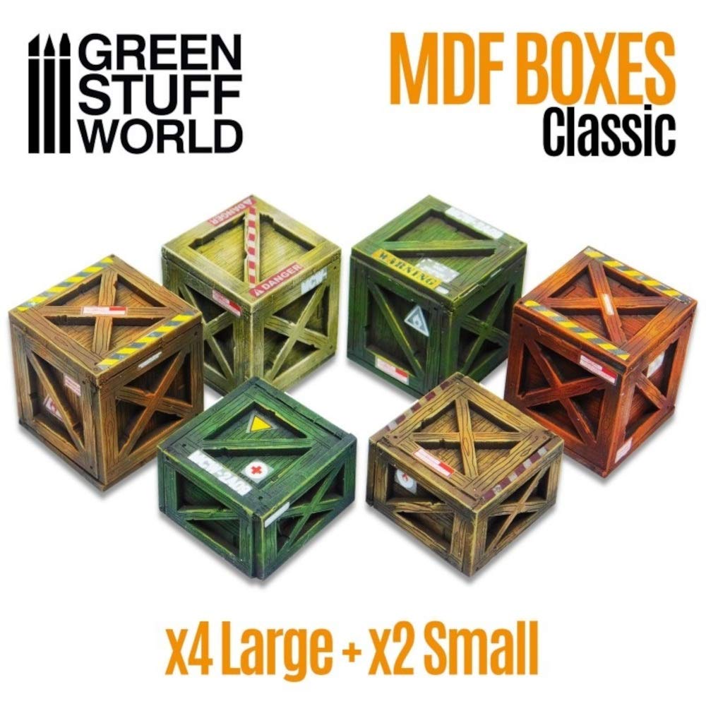 Green Stuff World Набор старинных деревянных ящиков для миниатюрных аксессуаров GSWD-10298