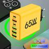65 Вт USB зарядное устройство для телефона 6 портов Type C быстрая зарядка QC3.0 для iPhone Samsung Xiaomi EU/US Plug быстрая зарядка настенные зарядные устройства адаптер