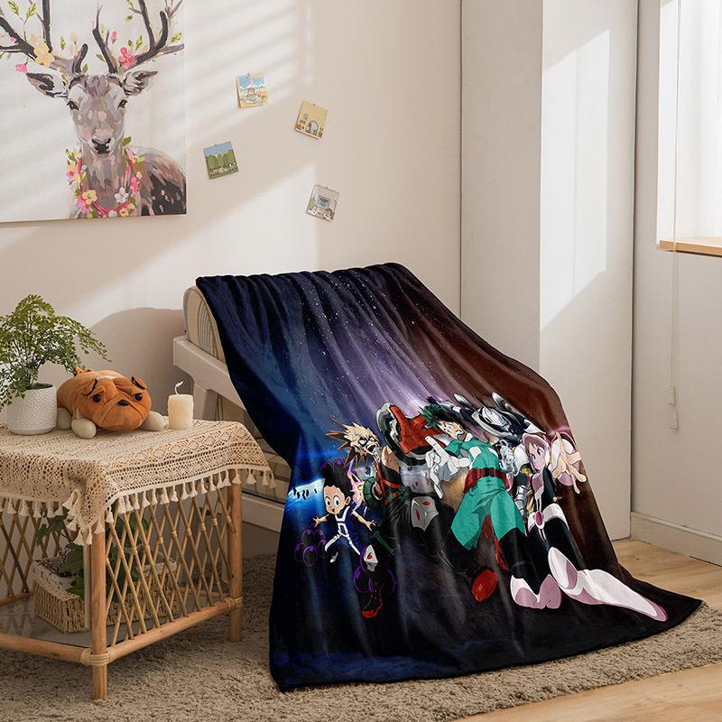 Карта Моя Геройская Академия Серия Двустороннее Фланелевое 3D Одеяло с Цифровой Печатью