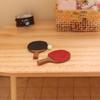 1Set Dollhouse Miniature Simulation Table Tennis Racket Model Diy Accessories