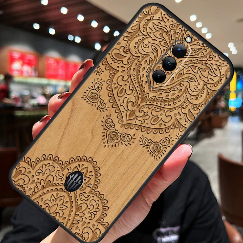 Деревянный чехол с цветочной мандалой для ZTE Nubia Red Magic 8S 9S 10S 8 9 10 Pro Plus 6S 7S 6 7 Pro 5G 6R 11 Pro Plus