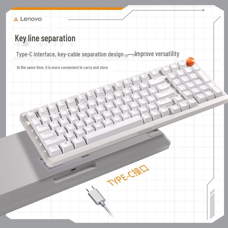 Lenovo MK9 Проводная механическая игровая клавиатура с прокладкой