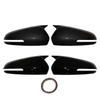 1 пара сменных карбоновых накладок на зеркала для Hyundai IX25 2020-2025, глянцевые черные боковые крылья, модифицированные крышки зеркал заднего вида
