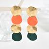 1 пара ретро элегантных ювелирных изделий геометрические красочные женские серьги, на каждый день, праздник, подарок