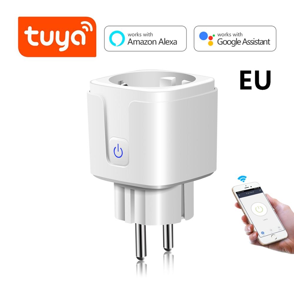 Умная розетка Tuya, Wi-Fi, электрические розетки, вилка 15a, пульт дистанционного управления Smart Life Alexa, голосовое управление, настенный выключатель, часть для умного дома