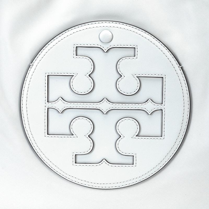 Tory Burch Ella Сумка-тоут на каждый день с большим отделением и двойным логотипом T Женская сумка-тоут Серо-синяя 87116-401