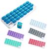 Monthly Pill Organizer with Removable Pocket-Sized Storage Box Snap Lid Storage Case for Daily