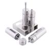 Castor Stainless Steel Salt Pepper Shaker Set Odor-Free Spice With Stand Condiment Box Cooking Seasoning Bottle Kitchen Tools