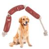 Dog Chew Toys Bite-resistant Tear Resistant Teeth Clean Sausage Interactive Dog Chew Toys for
