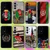 Чехол для телефона с флагом Афганистана для Samsung S25,S24,S21,S22,S23,S30,Ultra,S20,Plus,Fe,Lite,Note,10,9,5G Черный чехол