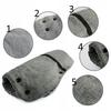 Stroller sleeve, sled hand muff, insulated, winter fleece