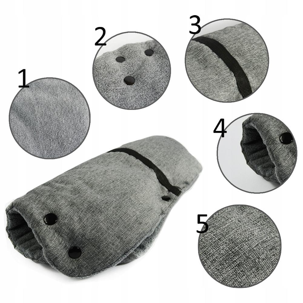 Stroller sleeve, sled hand muff, insulated, winter fleece