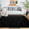 Luxury Black Large Area Plush Rug for Living Room Bedroom Fluffy Carpet,Shaggy Soft Bedside Rug Small Bathroom Floor Mat