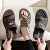 Men's Sandals Anti Slip Beach Shoes 2025 New Summer Versatile Anti Odor Dual Purpose Men's Fashion Waterproof Cool Slippers