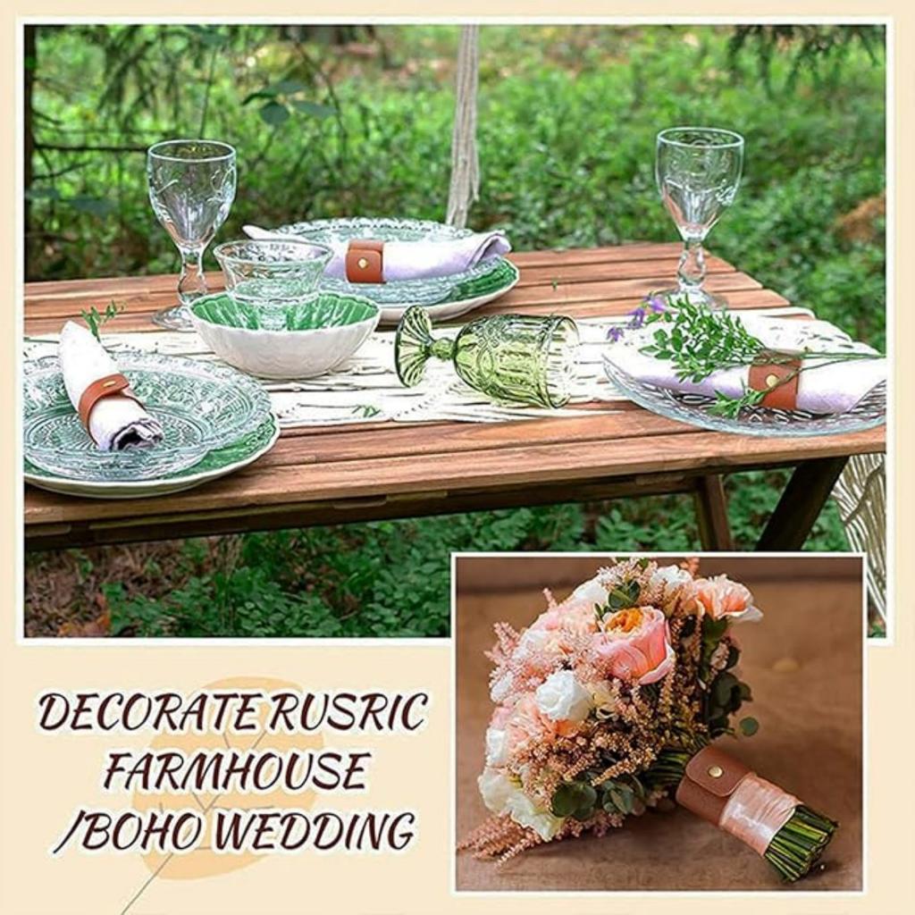 12 шт. Кожаные кольца для салфеток, винтажная пряжка, держатель для салфеток для декора стола, украшения для свадебных салфеток, классические коричневые кожаные кольца для салфеток