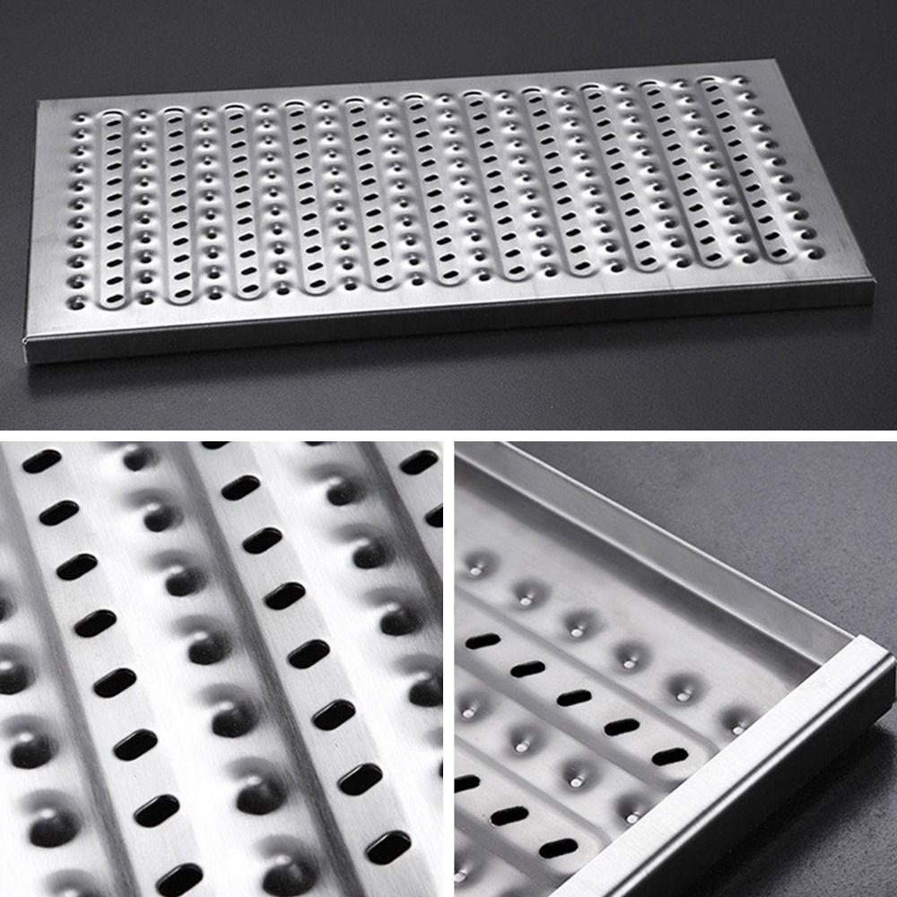 Rectangle Shape Shower Floor Drain Mesh Stainless Steel Linear Floor Drain Outdoor Courtyard