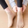 Теплые зимние утолщенные унисекс хлопковые носки Harajuku с пятью пальцами женские чулочно-носочные изделия спортивные носки для фитнеса нескользящие