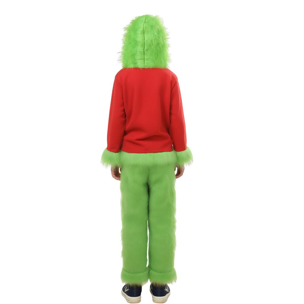 Christmas Green Monster Grinch for Kids cosplay Costume Santa Claus Outfit for Christmas Parties and Gatherings