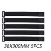 5Pcs Elastic Hook and Loop Cable Tie Reverse Buckle Stretch Fastener Cable Straps Nylon Extension Strap Cord Wrap Organizer