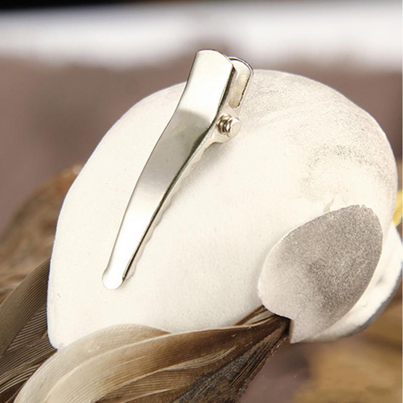 12 шт./лот, имитация птиц, садовое украшение, поделки, красочные искусственные перья птиц с зажимами, украшение двора из железной проволоки