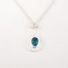 Apatite Gemstone 925 Stamped Silver Handmade Pendant 1.4" For Mother's Day Gift PP-57-7
