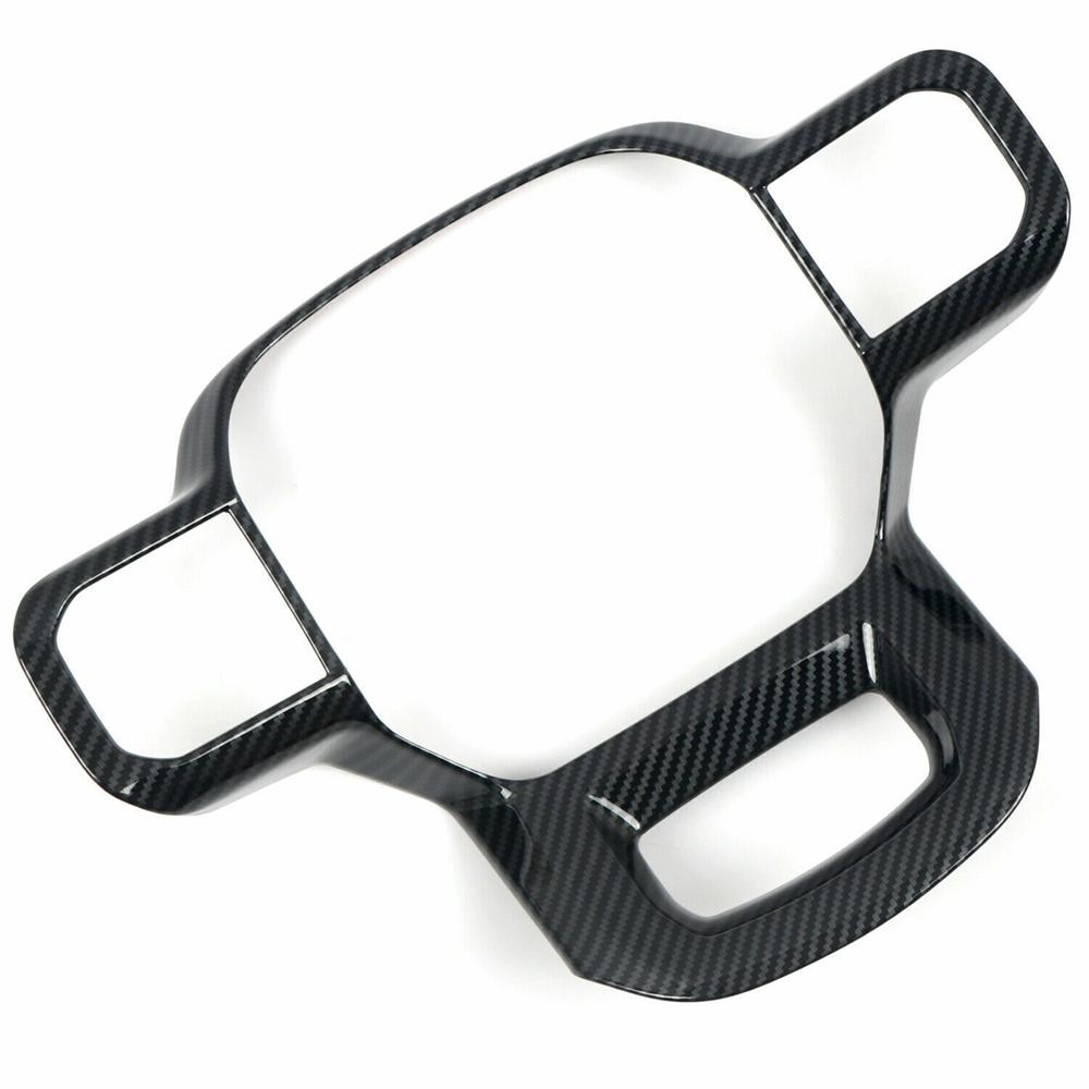 1 X Carbon Fiber Look Steering Wheel Cover Trim For Ford F150 F-150 2021-2024