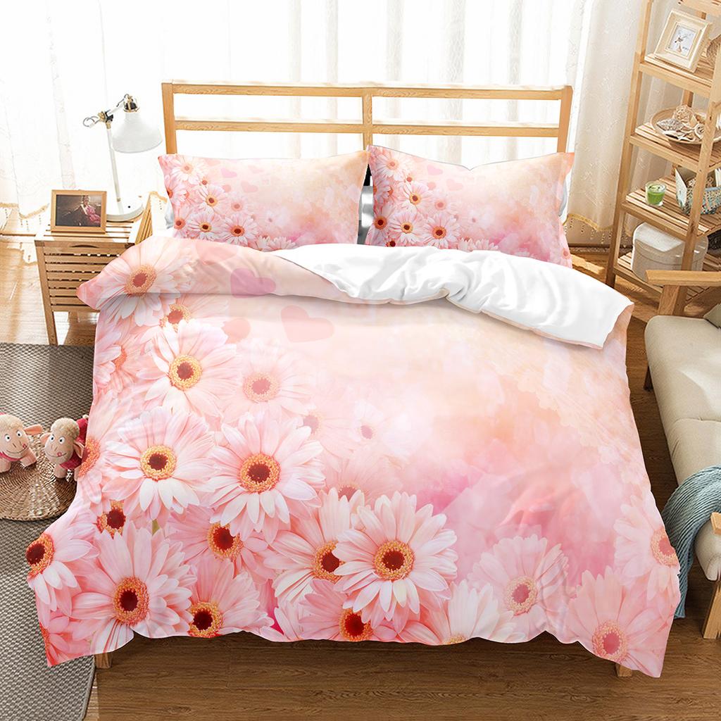 Цветочный пододеяльник, комплект постельного белья, двуспальный, односпальный, размера «king-size» для детей, подростков, взрослых, комплект постельного белья, пододеяльник с наволочкой