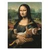 Mona Lisa and Cute Cats, a Funny Canvas Painting, Prints, Poster, Classical Famous Painting, Wall Painting, Home Decor In the Living Room, Gift