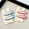 High-End Oval Acetate Duckbill Hair Clip in Willow Leaf Shape - Fashionable Side/Bangs Accessory for Women