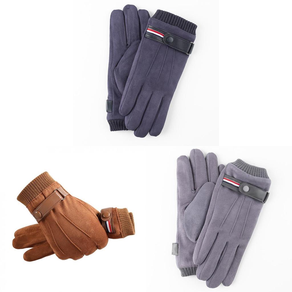 Warm Mens Split Finger Fleece Gloves With Touchscreen Compatibility For Winter