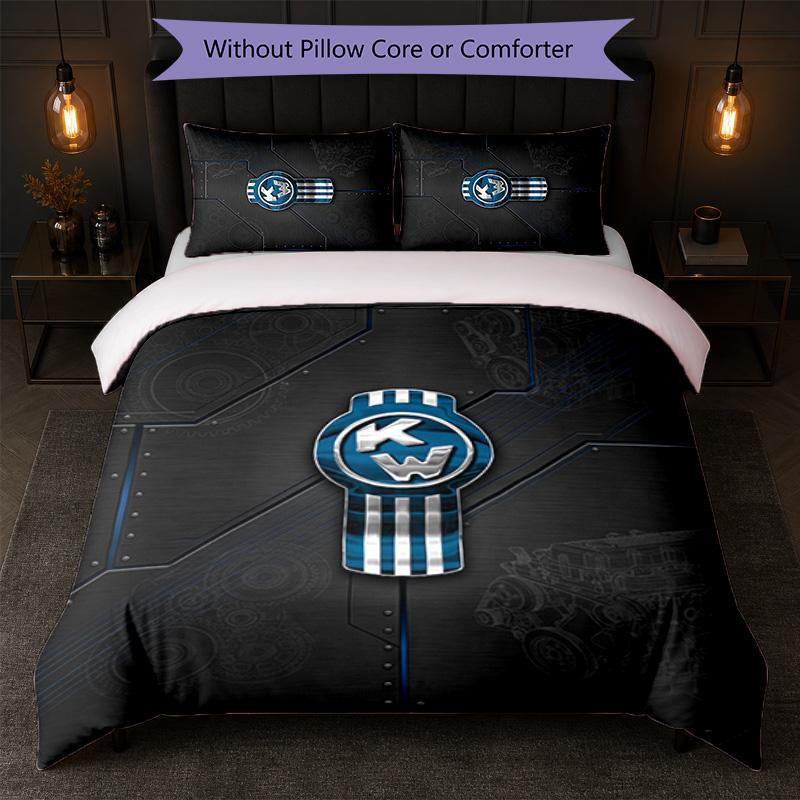 Kenworth Print 3Pcs Bedding Set Duvet Cover With Two Pillowcases Soft Bed Linen For Household Bedroom