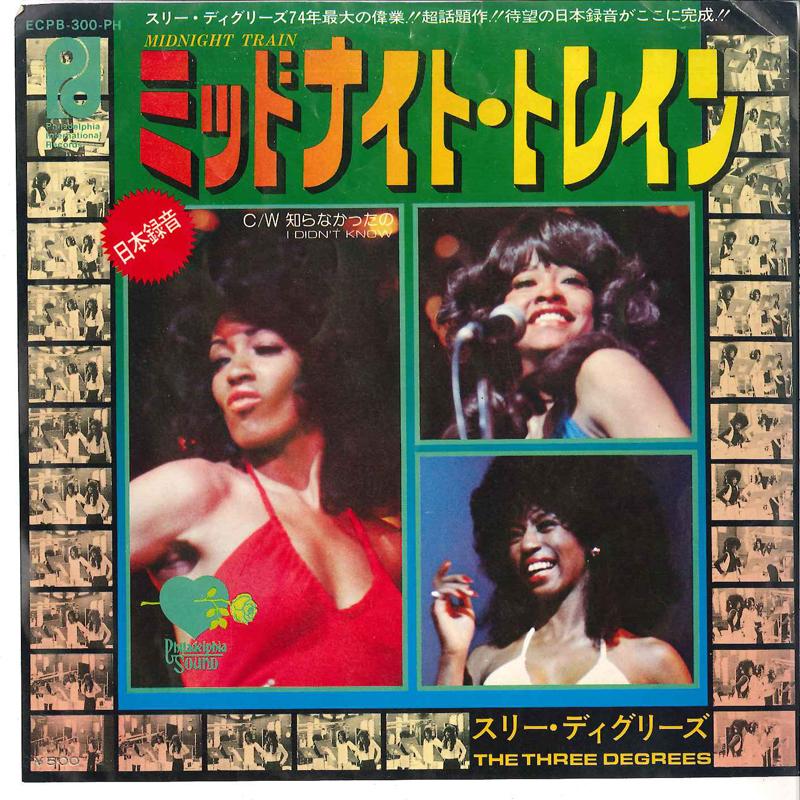 7-дюймовая пластинка THREE DEGREES Midnight Train I Didint Know ECPB300PH PHILADELPHIA IN 1974 Япония SoulFunk Б/у