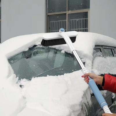 Скребки для льда для автомобильного лобового стекла, регулируемая длинная ручка, очиститель, зимняя щетка для снега и льда для лобового стекла внедорожника, грузовика, автомобиля, седана