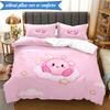 Pink pika Pattern 3pcs K-pop music group Bedding set,Ideal for Bedroom, Dormitory,Including Duvet Cover And 2pcs Pillowcases,Fan gifts