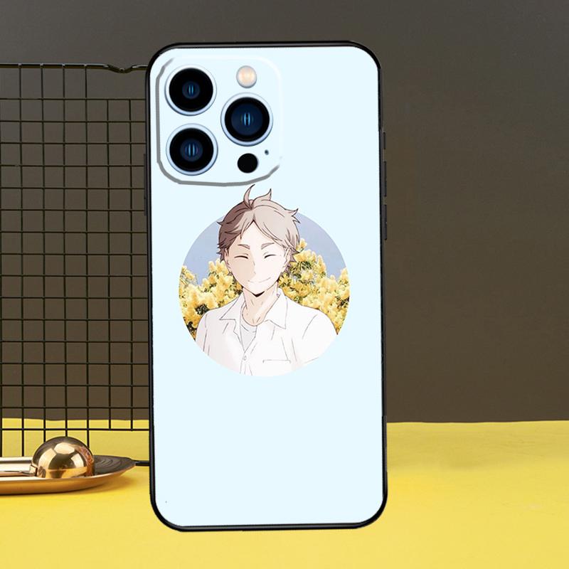 Чехол Haikyuu Sugawara Koushi для iPhone 13 12 11 14 Pro Max XS Max XR X 6S 7 8 Plus SE 2020, задняя крышка, чехол для телефона