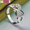 925 Sterling Silver AAA Zircon Heart Ring Jewelry